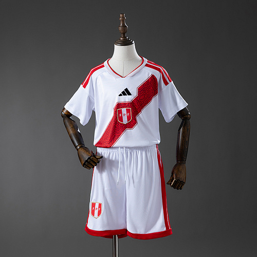 Peru Peru 2026 Home Kids Kit Jersey Size 16-28