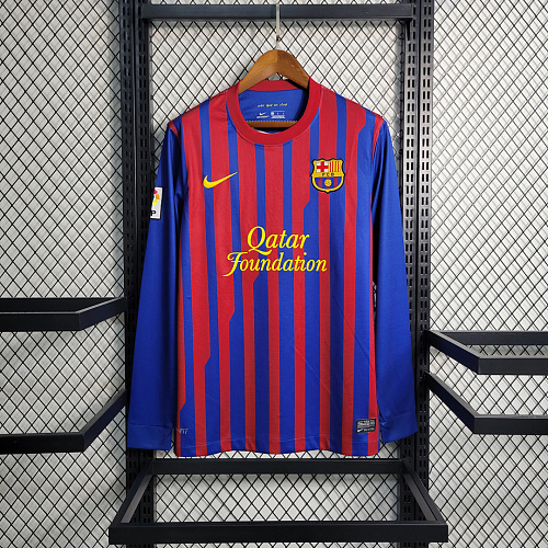 Barcelona Retro Long Sleeve 11-12 Barcelona Home Size S-XXL