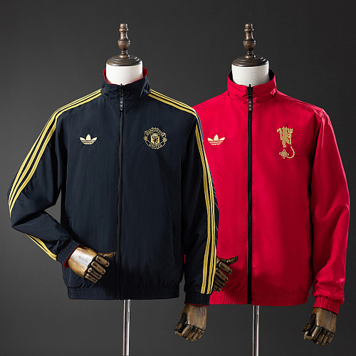 Manchester United M-U Reversible Jacket Windbreaker - Black & Red S-XXL