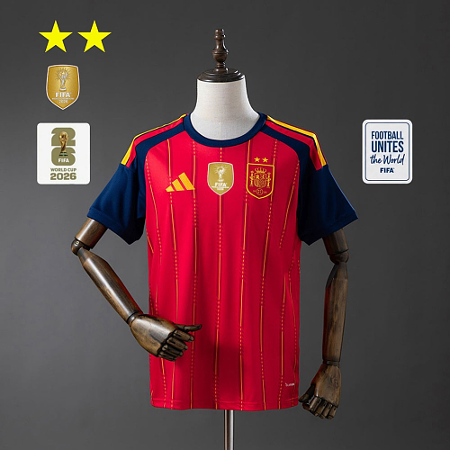 Spain Spain 2026 Home 2-Star Champion Edition Jersey S-4XL