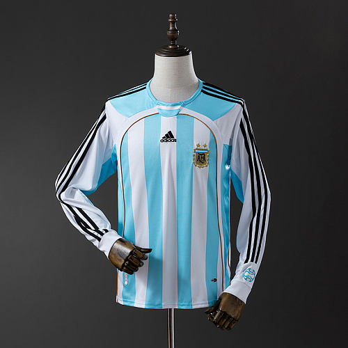 Argentina Argentina 2006 Home Long Sleeve Retro Jersey S-XXL
