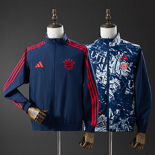 Bayern Munich Bayern Munich 25/26 Reversible Jacket Windbreaker - Navy Blue S-3XL