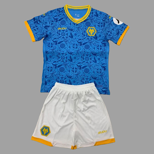 Wolverhampton Wanderers 25/26 Wolverhampton Wanderers Wolves Third Kids Soccer Jersey Size 16-28