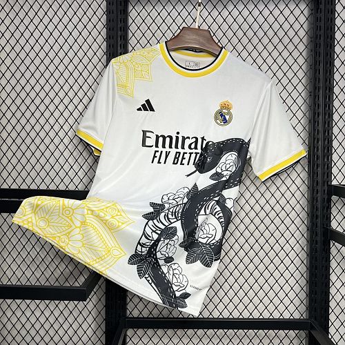 Real Madrid Real Madrid 2024/25 White and black Mamba special edition Jersey S-XXL