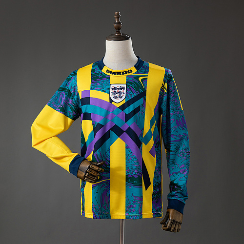 England England 1995 Goalkeeper Long-Sleeve Retro Jersey S-XXL