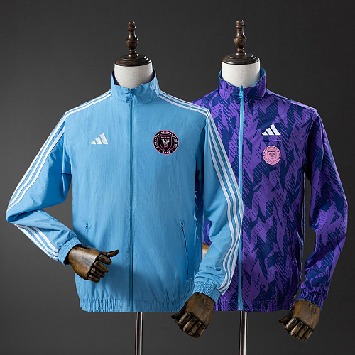 Inter Miami CF Inter Miami Reversible Anthem Jacket Windbreaker - Blue-Purple S-XXL