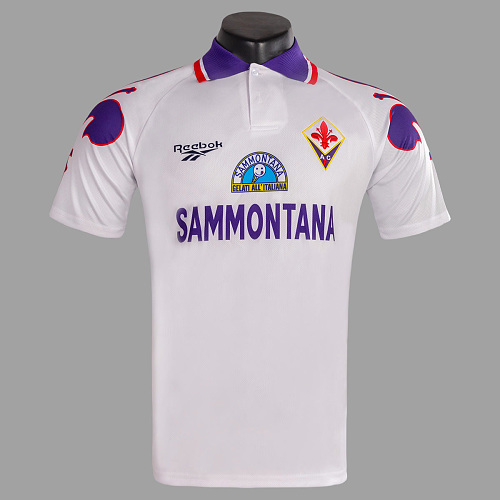 Fiorentina 95/96 Fiorentina Away White Retro Soccer Jersey