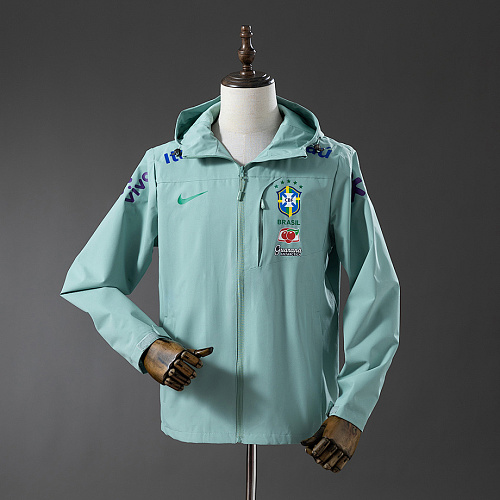 Brazil Brazil Windproof Jacket - Light Mint Green, Sizes S-XXL