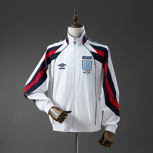 England England 1998 Retro Windbreaker - White S-XXL