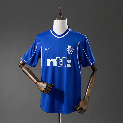 Rangers Rangers 99/01 Home Retro Jersey S-XXL
