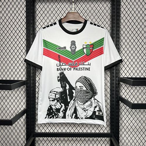 Palestino CD Palestino 2024/25 White Graffiti Jersey S-XXXXL