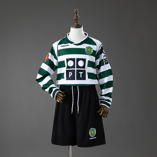 Sporting CP Sporting CP 01/02 Home Retro Long-Sleeve Kids Kit Jersey Size 16-28