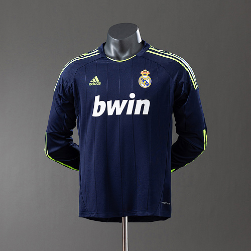 Real Madrid Real Madrid 12/13 Away Long Sleeve Player Version Retro Jersey S-3XL