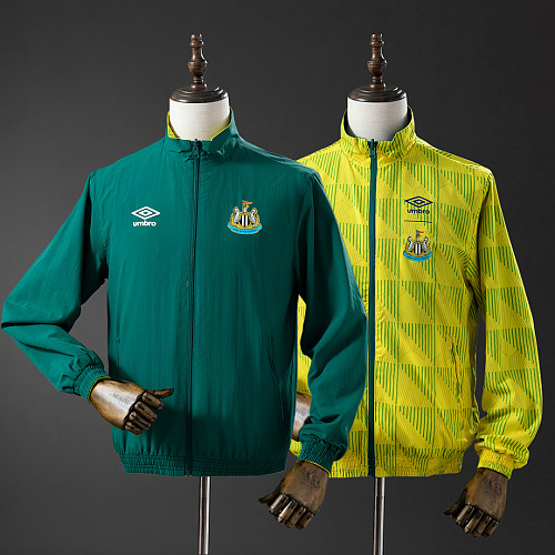 Newcastle United Newcastle United Reversible Jacket Windbreaker - Army Green & Yellow S-XXL
