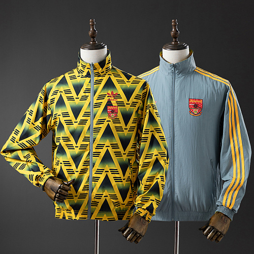 Arsenal Arsenal Reversible Jacket Windbreaker - Yellow & Grey S-XXL