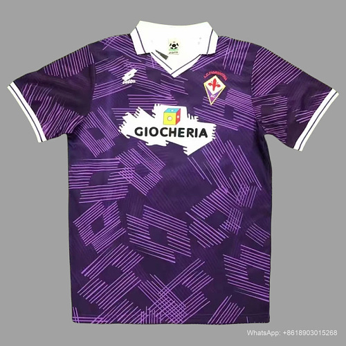 Fiorentina 91/92 Fiorentina home retro soccer jersey