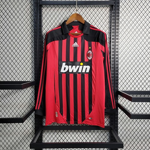 AC Milan Retro 07-08 AC Home Long Sleeve Size S-XXL