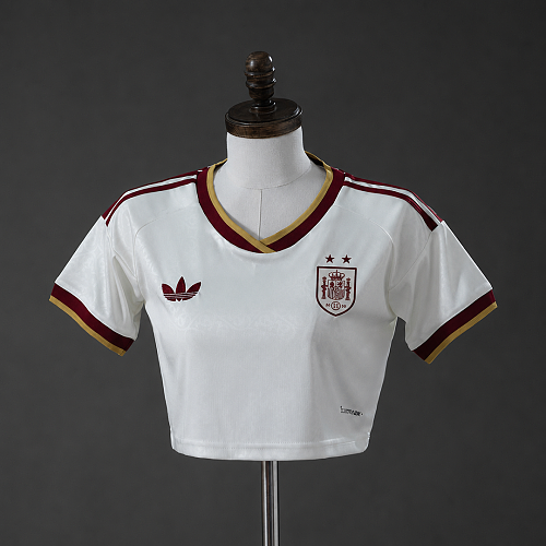 Spain Spain 2026 Away 2-Star Champion Edition Womens Crop Jersey S-XXL