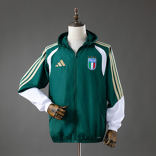 Italy Italy 2026 All Weather Jacket Windbreaker - Green S-XXL