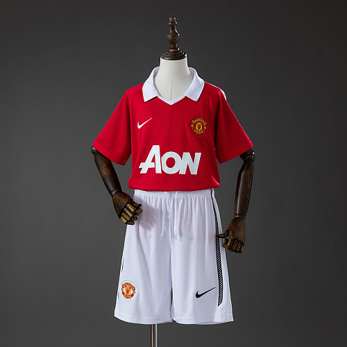 Manchester United M-U 10/11 Home Retro Kids Kit Jersey SIZE 16-28