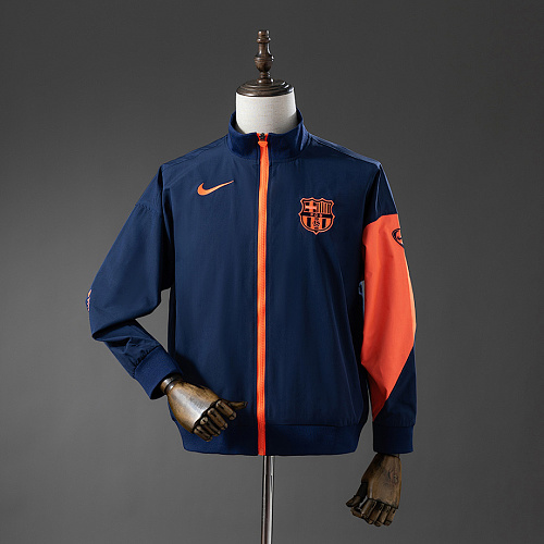 Barcelona Barcelona Windbreaker - Navy Blue & Orange S-XXL