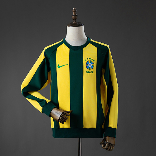Brazil Brazil Long-sleeved Sweatshirt - Yellow & Green M-3XL