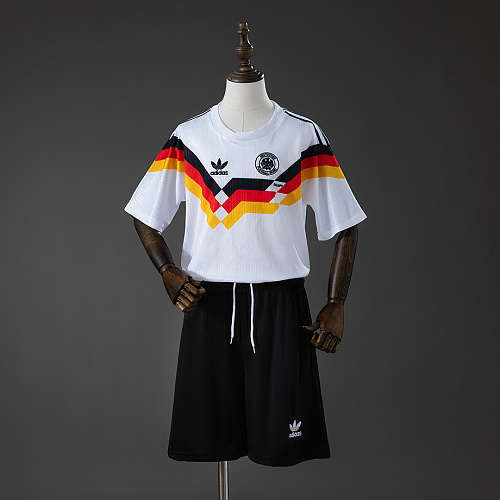 Germany Germany 1990 Home Retro Kids Kit Jersey Size 16-28
