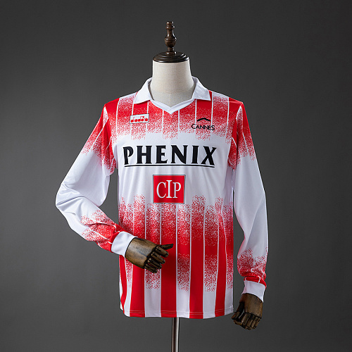 AS Cannes AS Cannes 91/92 Home Long-Sleeve Retro Jersey S-XXL