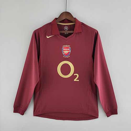 Arsenal Retro Long Sleeve 05/06 Arsenal home S-XXL