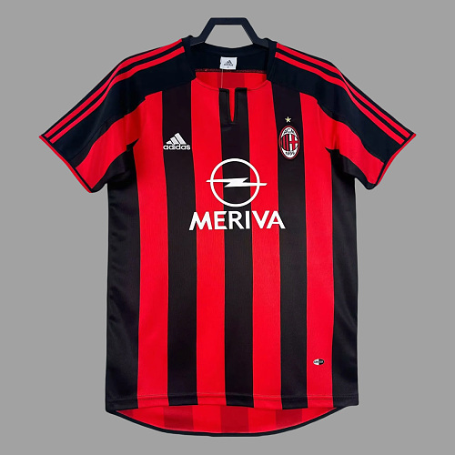 AC Milan 03/04 AC Milan Home Retro Soccer Jersey