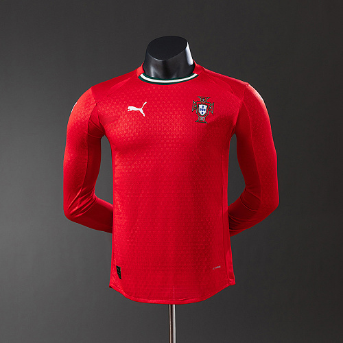 Portugal Portugal 2025 Home Long Sleeve Player Version Jersey S-3XL