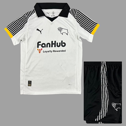 Derby County 25/26 Derby County Home Kids Soccer Jersey Size 16-28