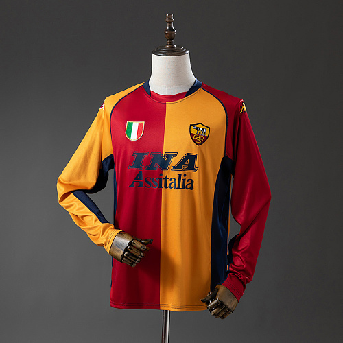 Roma Roma 01/02 Champion Edition Long Sleeve Retro Jersey S-XXL