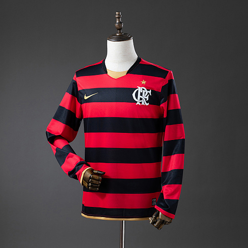 Flamengo Flamengo 2008/09 Home Long Sleeve Retro Jersey S-XXL
