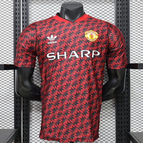 Manchester United 25/26 Manchester United Vintage-Style 90/92 Red Player Version Soccer Jersey