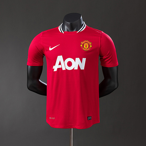 Manchester United M-U 2011/12 Player Version Retro Home Jersey S-3XL