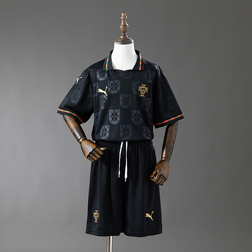 Portugal Portugal 2026 Black Kids Kit Jersey Size 16-28