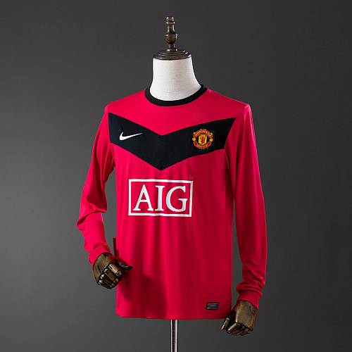 Manchester United M-U 2010 Home Long Sleeve Retro Jersey S-XXL