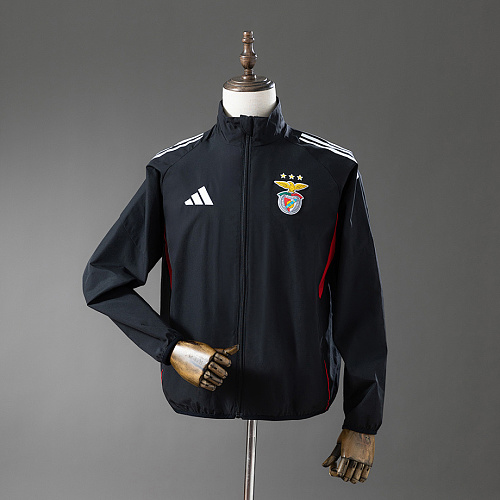 S.L. Benfica Benfica 25/26 Windbreaker - Black S-XXL
