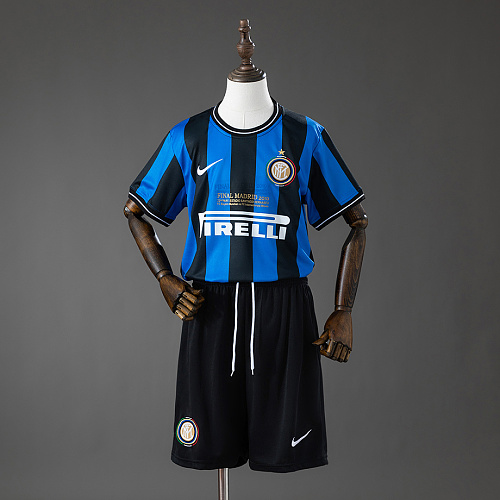 Inter Milan Inter Milan 09/10 Home (UEFA Champions League) Retro Kids Kit Jersey SIZE 16-28