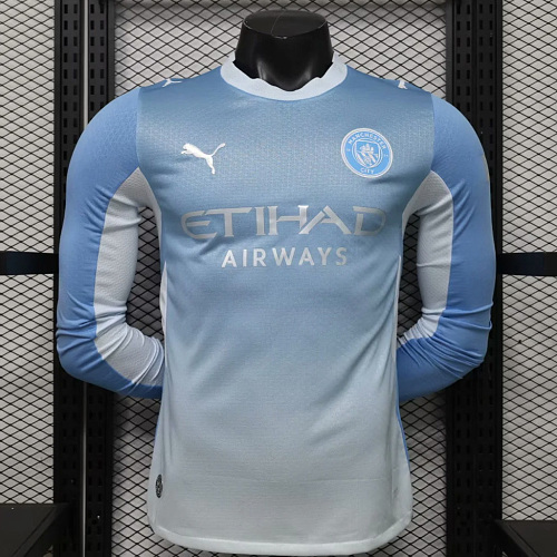 Manchester City 26/27 Manchester City Home Long Sleeve Player Version Soccer Jersey