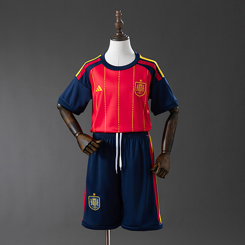 Spain Spain 2026 Home Kids Kit Jersey Size 16-28