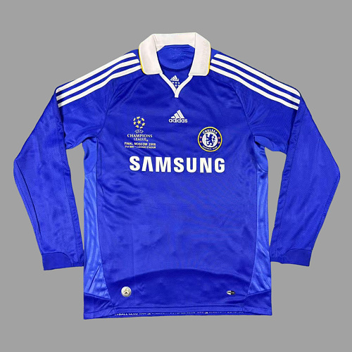 Chelsea 08/09 Chelsea Home Long Sleeve Retro Soccer Jersey