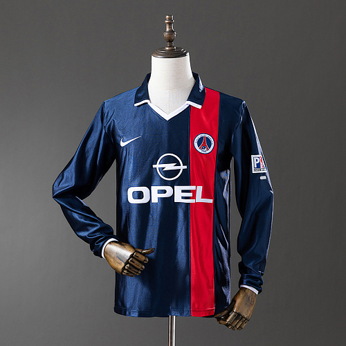 Paris Saint-Germain PSG 01/02 Home Long Sleeve Retro Jersey S-XXL
