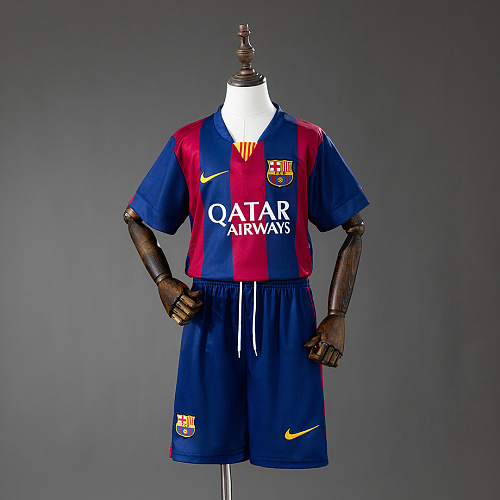 Barcelona Barcelona 14/15 Home Retro Kids Kit Jersey Size 16-28