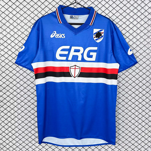 Sampdoria 03/04 Sampdoria Home Retro Soccer Jersey