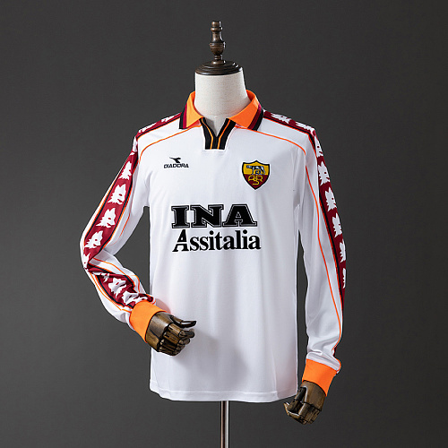 Roma Roma 98/99 Away Long Sleeve Retro Jersey S-XXL