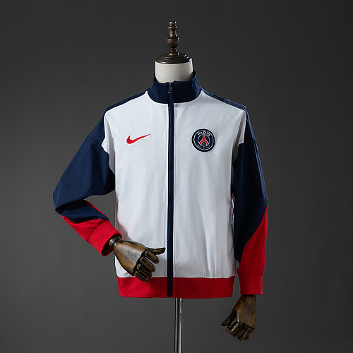 Paris Saint-Germain PSG 25/26 Windbreaker - White, Sizes S-3XL