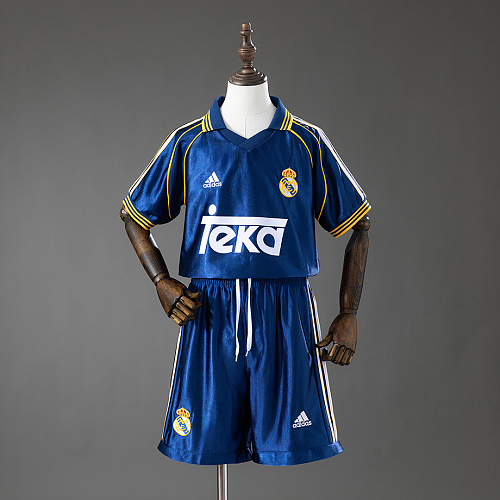 Real Madrid Real Madrid 98/00 Third Away Retro Kids Kit Jersey SIZE 16-28