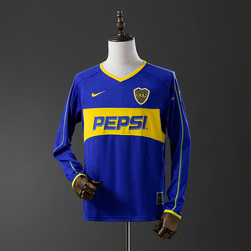 Boca Juniors Retro Long Sleeve Boca Juniors 03/04 home S-XXL